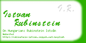 istvan rubinstein business card